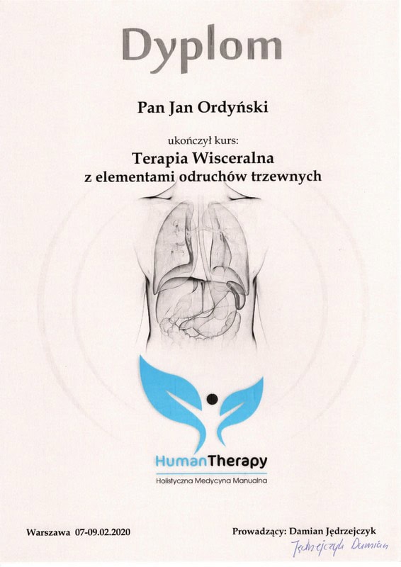 Jan Ordyński Centrum Rehabilitacji SOMA Warszawa Włochy fizjoterapia