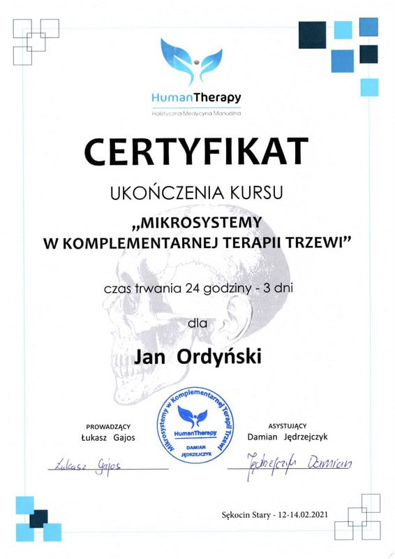 Jan Ordyński Centrum Rehabilitacji SOMA Warszawa Włochy fizjoterapia