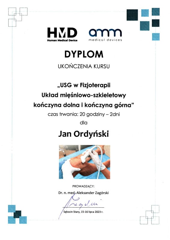 Jan Ordyński Centrum Rehabilitacji SOMA Warszawa Włochy fizjoterapia