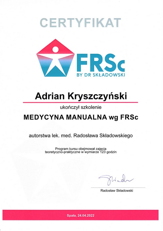 Centrum Rehabilitacji SOMA fizjoterapia Warszawa Włochy Adrian Kryszczyński