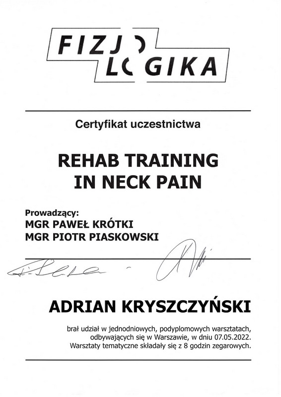 Centrum Rehabilitacji SOMA fizjoterapia Warszawa Włochy Adrian Kryszczyński
