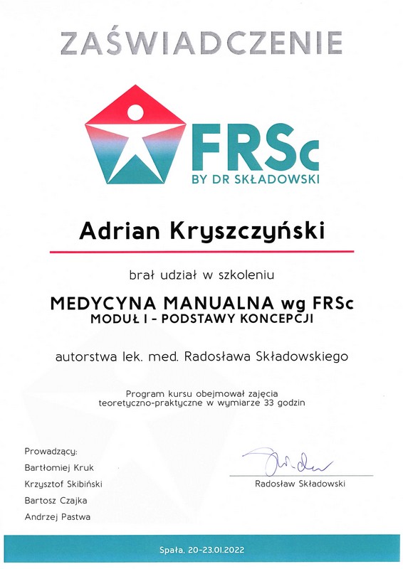 Centrum Rehabilitacji SOMA fizjoterapia Warszawa Włochy Adrian Kryszczyński