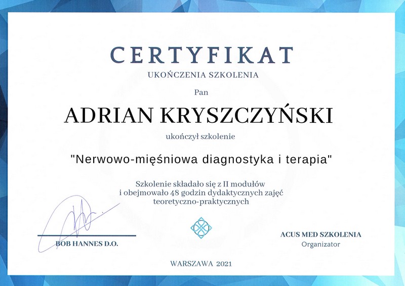 Centrum Rehabilitacji SOMA fizjoterapia Warszawa Włochy Adrian Kryszczyński