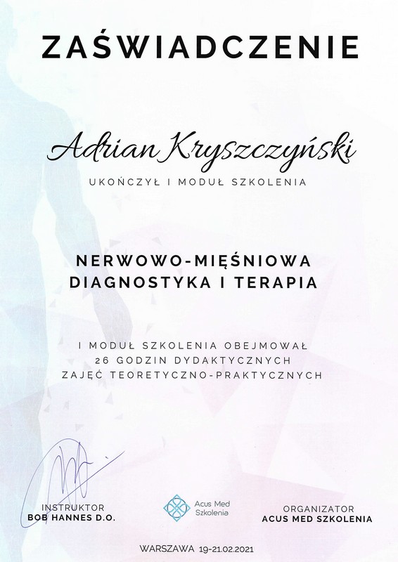 Centrum Rehabilitacji SOMA fizjoterapia Warszawa Włochy Adrian Kryszczyński