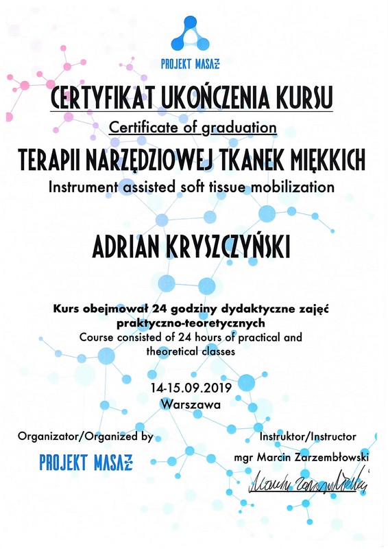 Centrum Rehabilitacji SOMA fizjoterapia Warszawa Włochy Adrian Kryszczyński