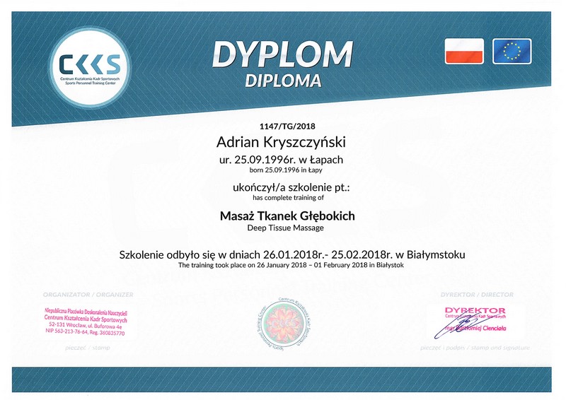 Centrum Rehabilitacji SOMA fizjoterapia Warszawa Włochy Adrian Kryszczyński