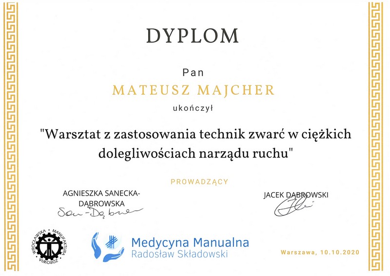 Centrum Rehabilitacji SOMA fizjoterapia Warszawa Włochy Mateusz Majcher