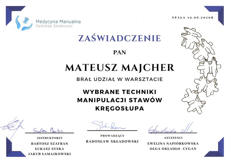 Centrum Rehabilitacji SOMA fizjoterapia Warszawa Włochy Mateusz Majcher