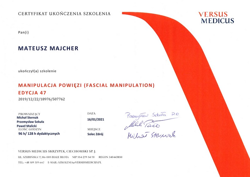 Centrum Rehabilitacji SOMA fizjoterapia Warszawa Włochy Mateusz Majcher